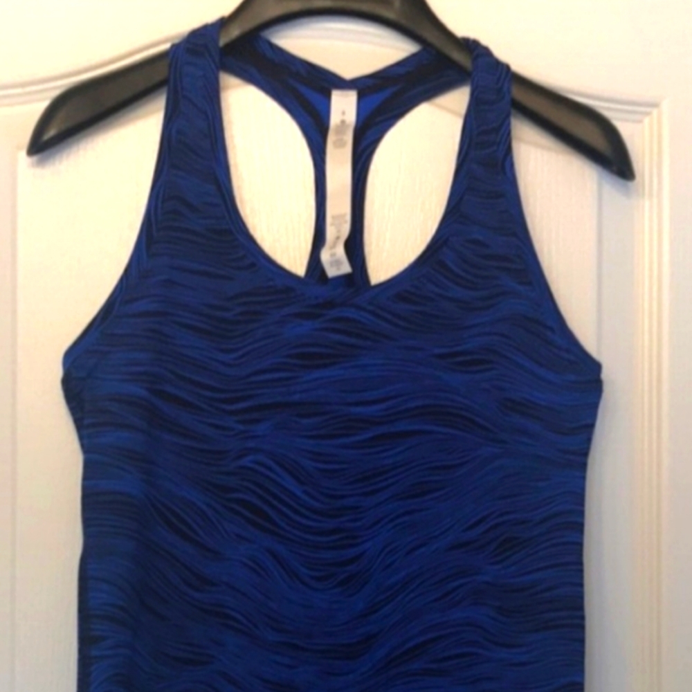 Blue Racerback Tank Top